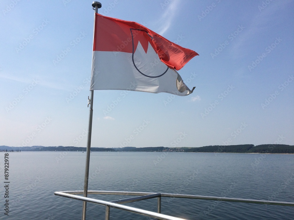 Fototapeta premium Frankenflagge auf See