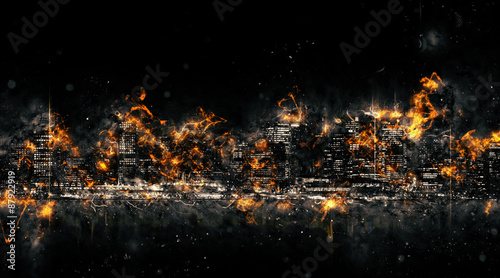 Abstract City  Skyline