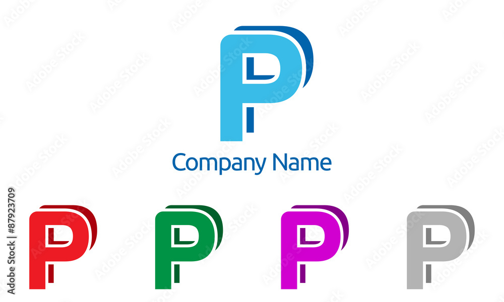 P, p letter, vector, logo, design, P, p letter, vector, logo, design,