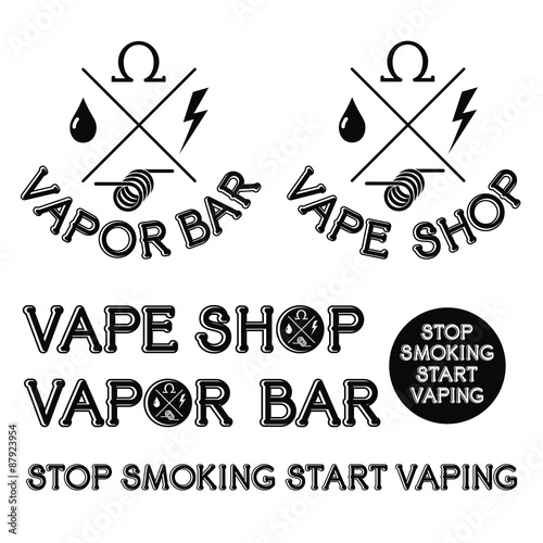 Vapor bar and Vape shop logo