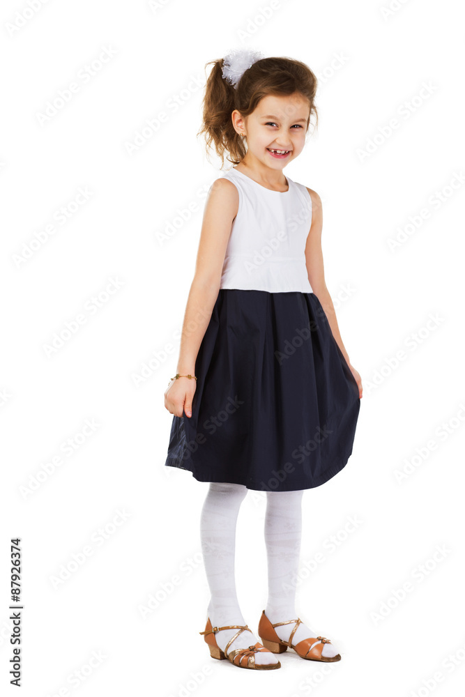 Fototapeta premium Beautiful girl model isolated on white background.