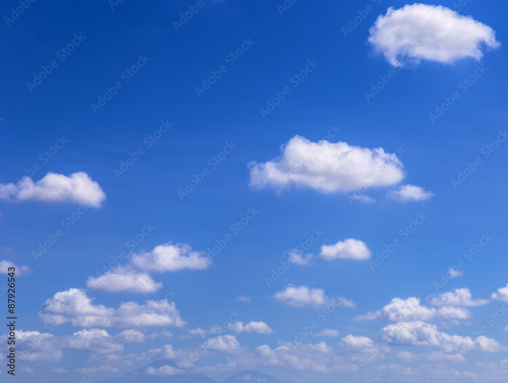 Blue Sky with Clouds.