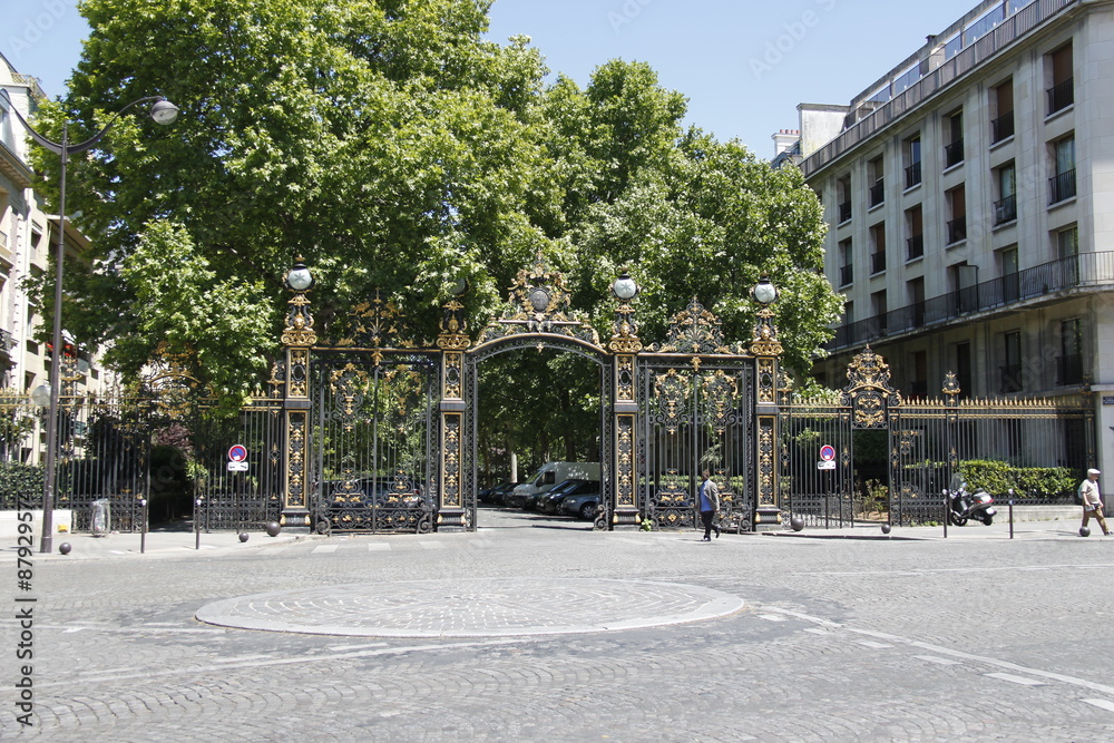 Grille d'entrée du Parc Monceau à Paris