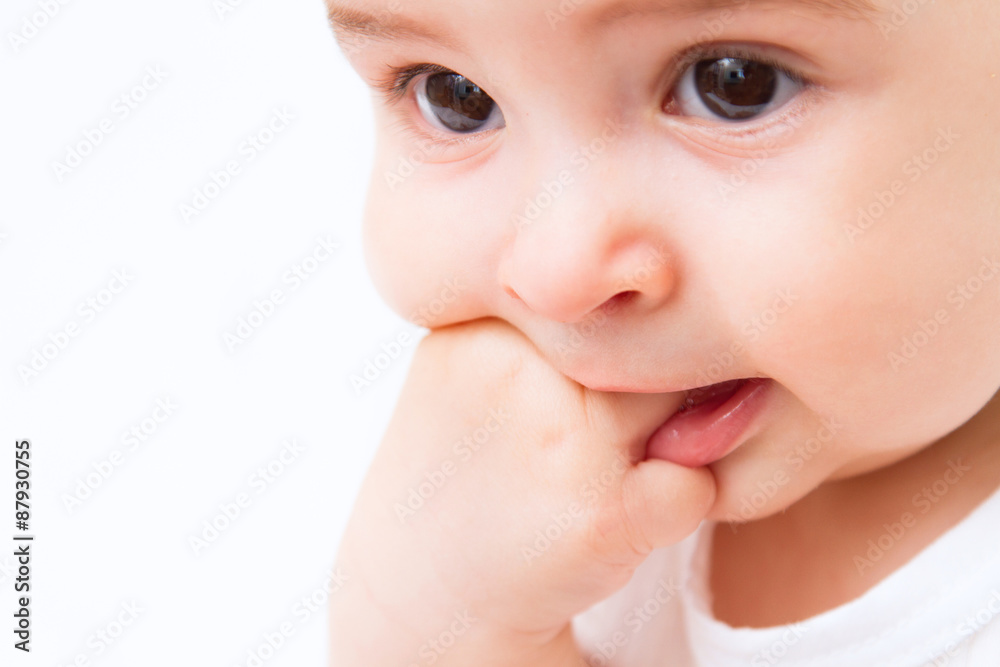 Beautiful baby on white background Beautiful baby on white background