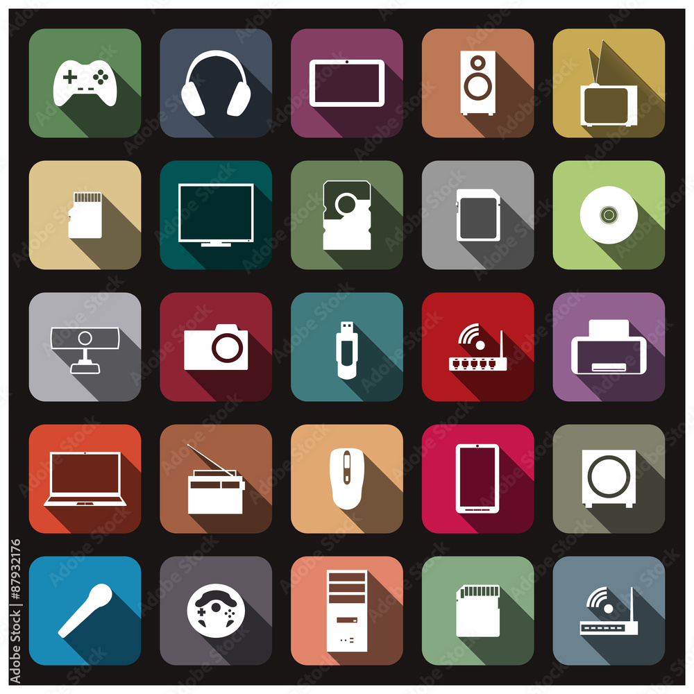 Icons digital devices, vector illustration Icons digital devices, vector illustration