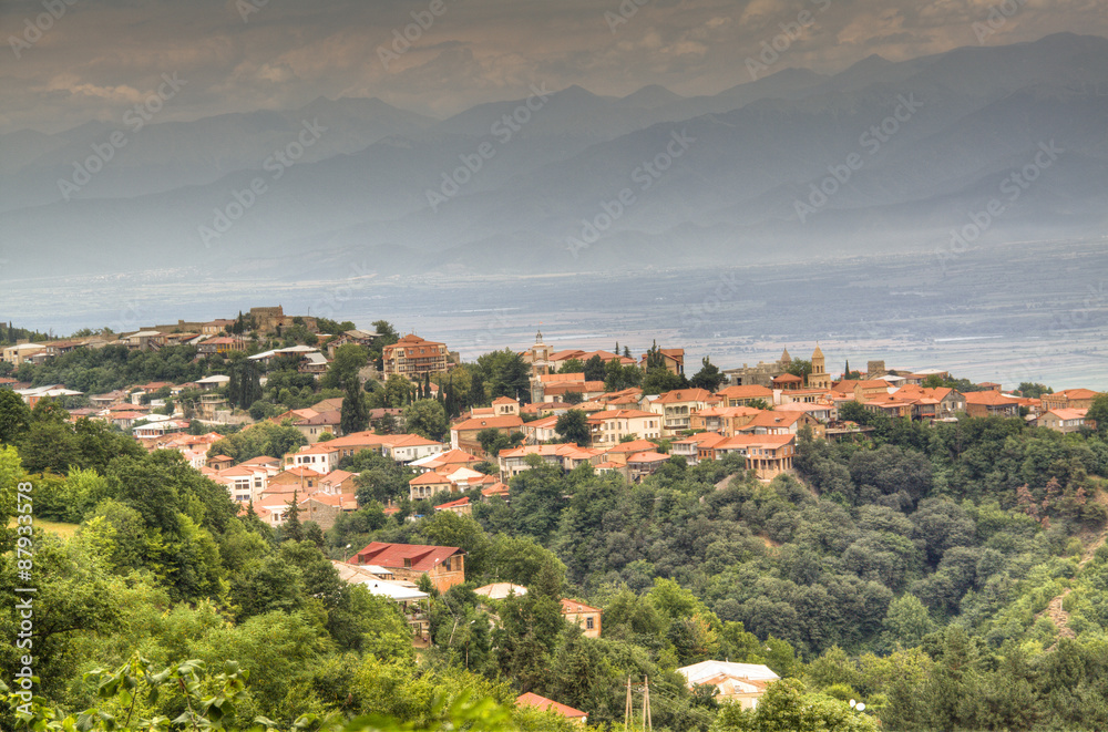 View over the town of Sighnaghi, Georgia
