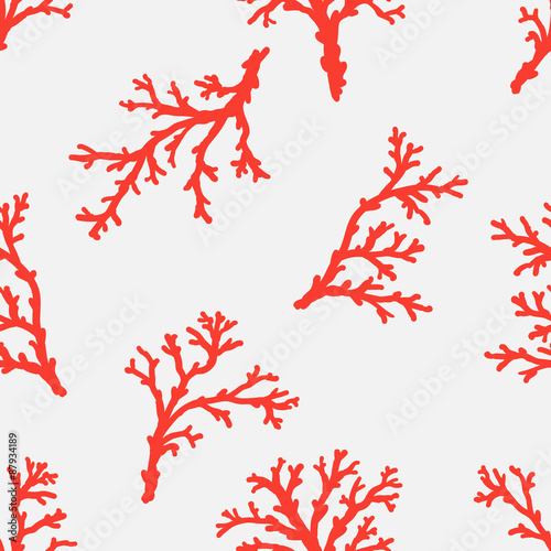 seamless   sea coral pattern 