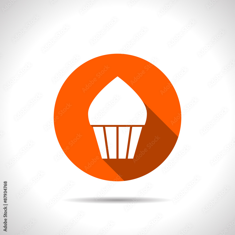 Vector cupcake icon. Food icon. Eps10 Vector cupcake icon. Food icon. Eps10