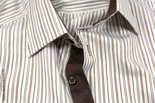 brown striped men's shirt