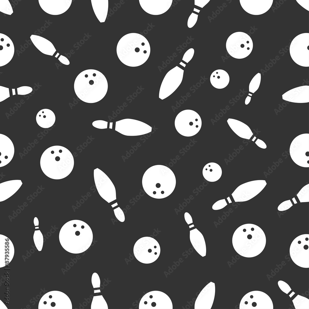 seamless pattern with bowling