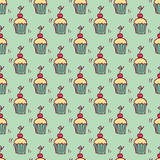 Pattern with ccupcakes