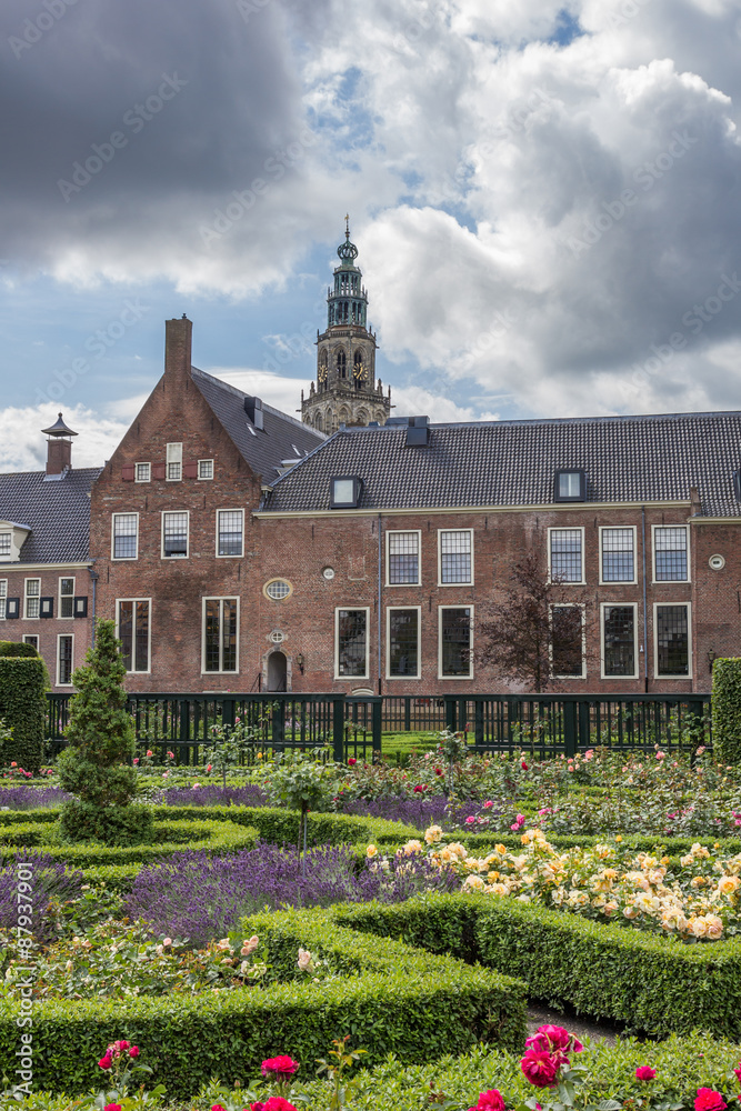 Garden of the Prinsenhof in Groningen