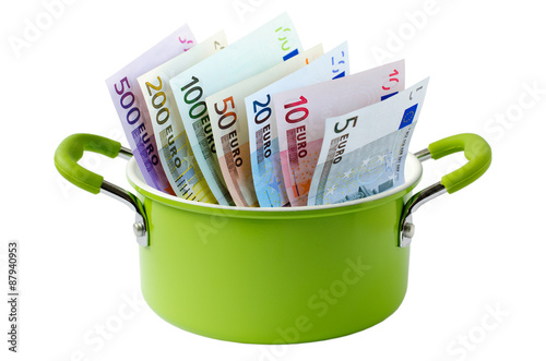 Kochtopf mit Geld