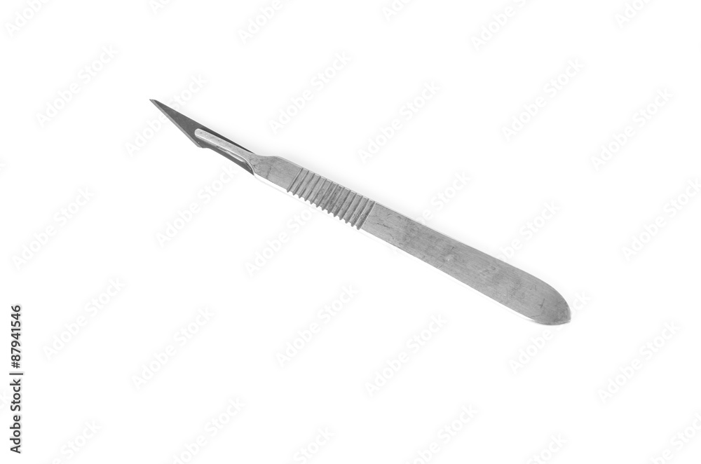 scalpel on the white background scalpel on the white background
