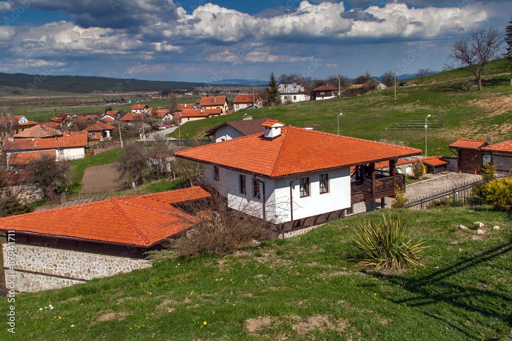 Panoramic view of village Belchin,  Sofia Province, Bulgaria