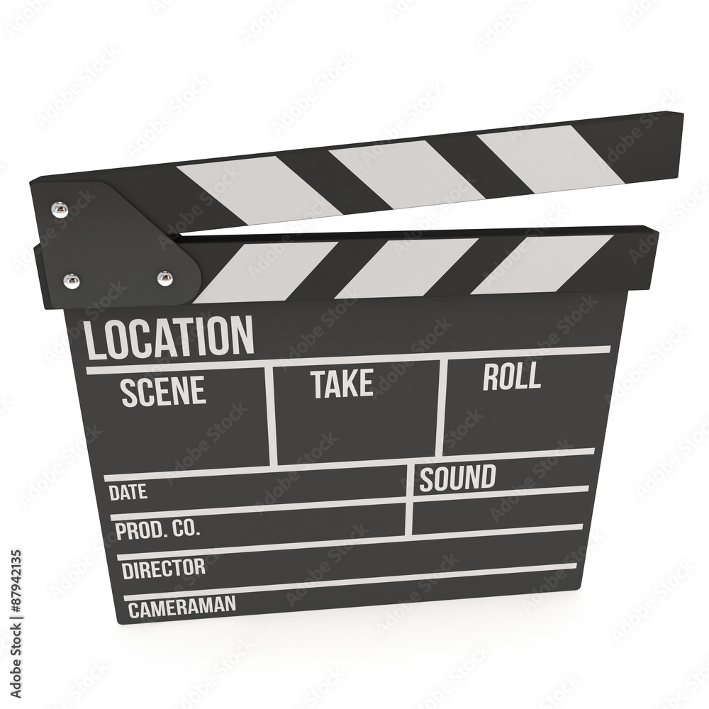 Obraz premium Cinema clapperboard 3D