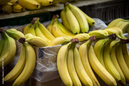 Fresh bananas in the market