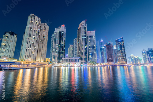 Dubai - JANUARY 10  2015  Marina district on January 10 in UAE
