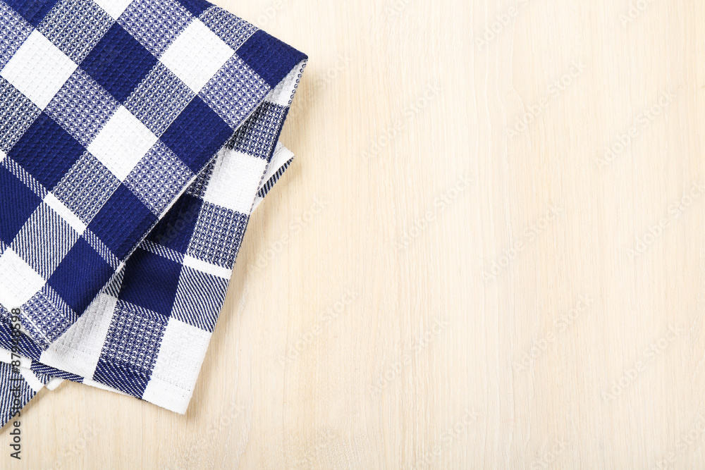 Fototapeta premium Napkin on wooden background