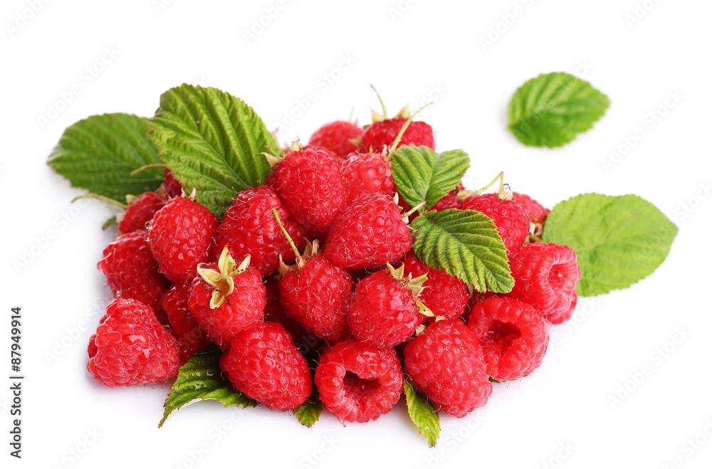 Fresh raspberries isolated on white Fresh raspberries isolated on white
