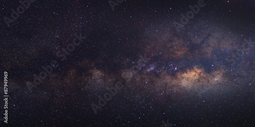 The Panorama Milky Way galaxy  Long exposure photograph