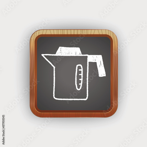 kitchenware hot water bottle doodle drawing
