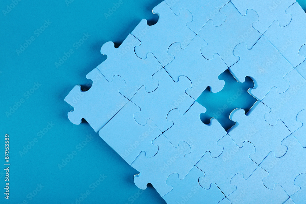 Obraz premium Missing puzzle piece, closeup