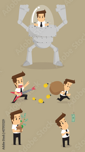 Set,Businessman Character