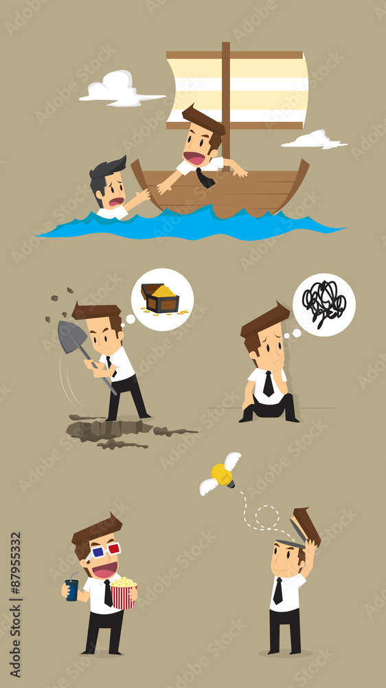 Set,Businessman Character Set,Businessman Character