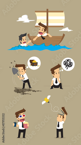 Set,Businessman Character