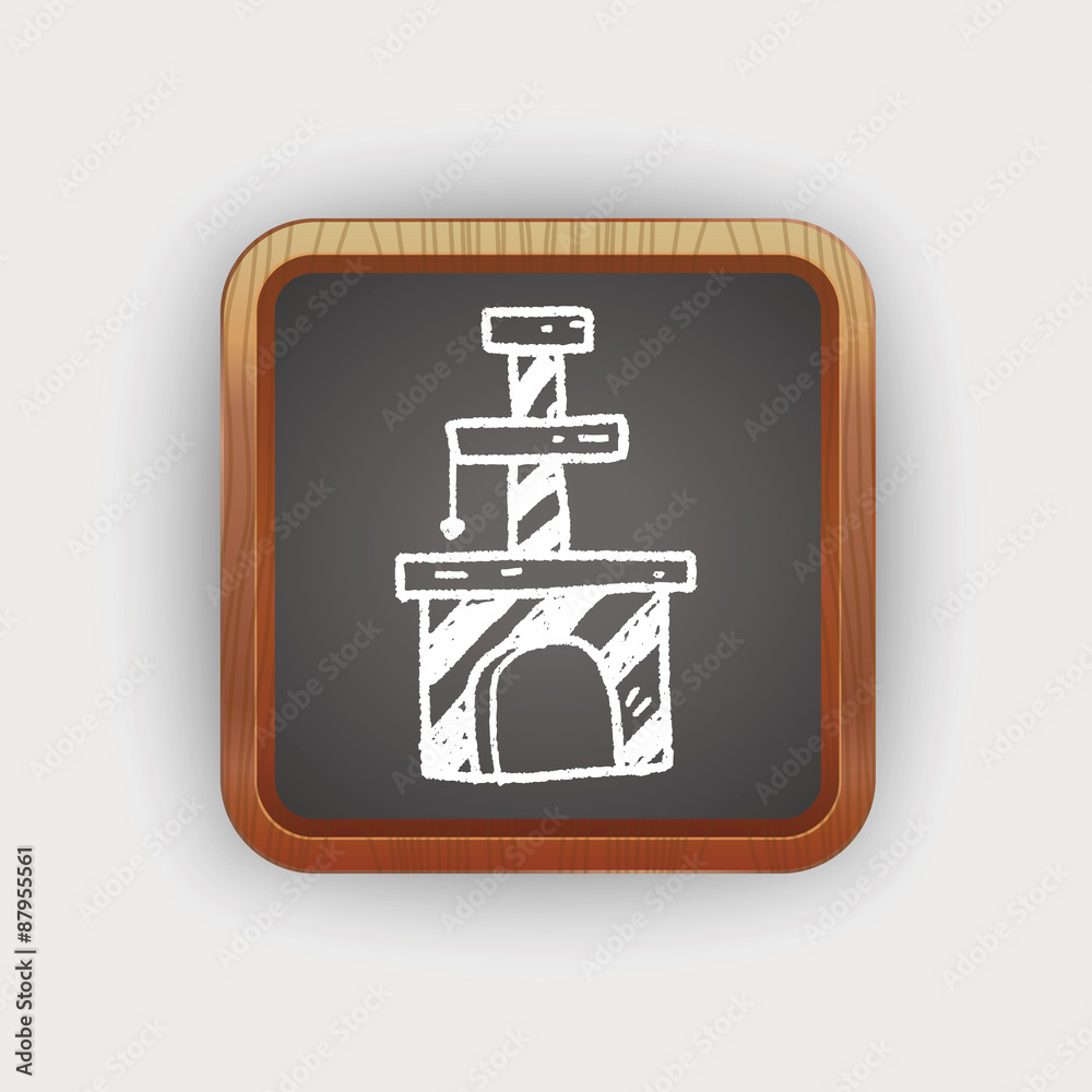 Pet cat tree doodle Pet cat tree doodle