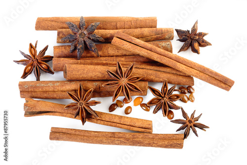 cinnamon stick and star anise spice