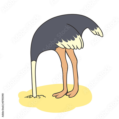 outlines of an ostrich