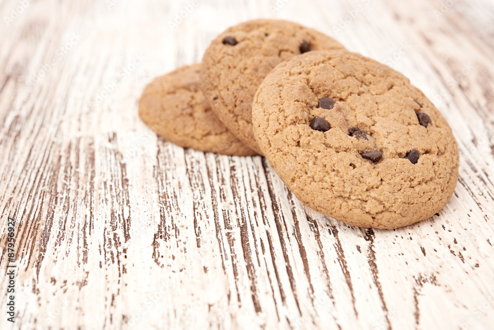 oat cookies on wooden table oat cookies on wooden table