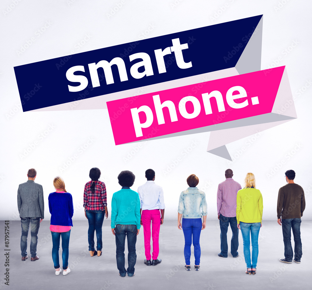 Smart Phone Communication Teamwork Collaboration Concept