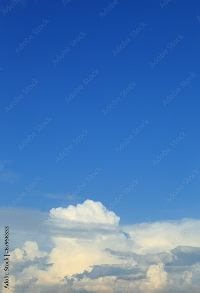 Obraz premium Blue sky with clouds.