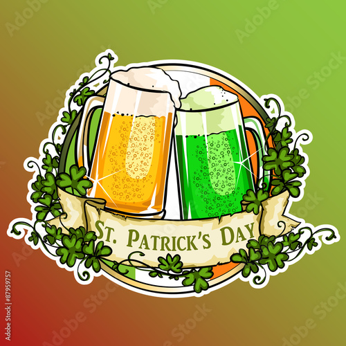 St. Patricks Day label