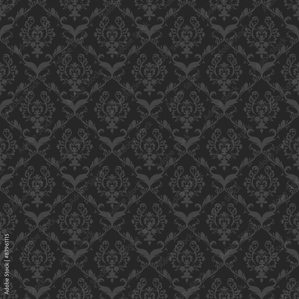 Damask background vector