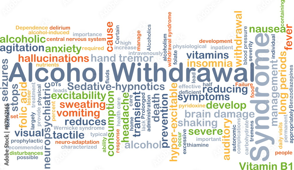 Alcohol withdrawal syndrome background concept