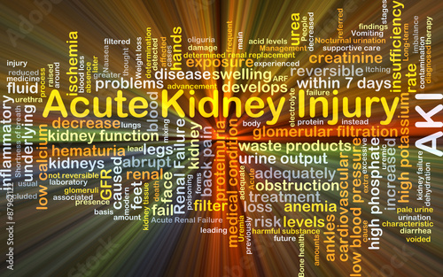 Acute kidney injury AKI background concept glowing photo