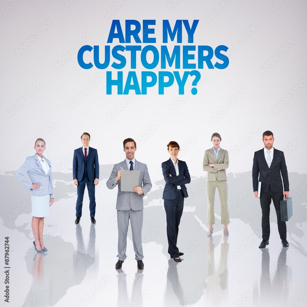 Composite image of business team