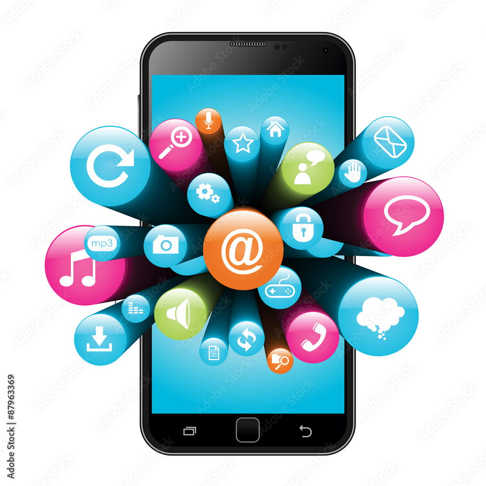 Smart phone social media Smart phone social media