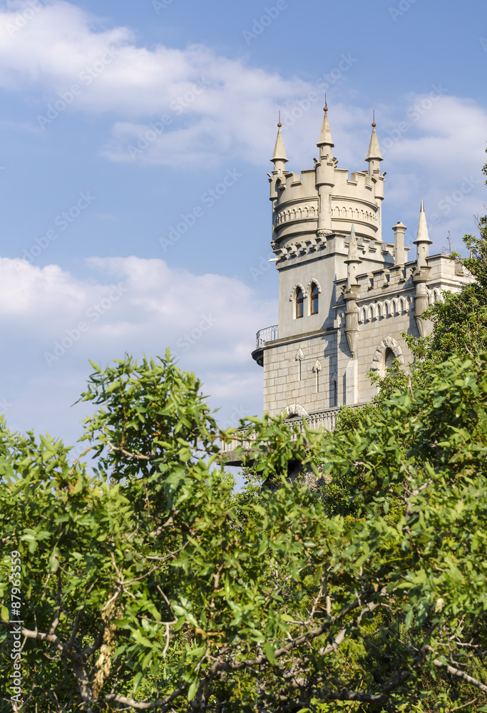 The well-known castle Swallow's Nest near Yalta. Crimea, Russia