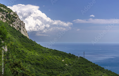 Panorama of Foros. Foros Church. View from the top.Crimea