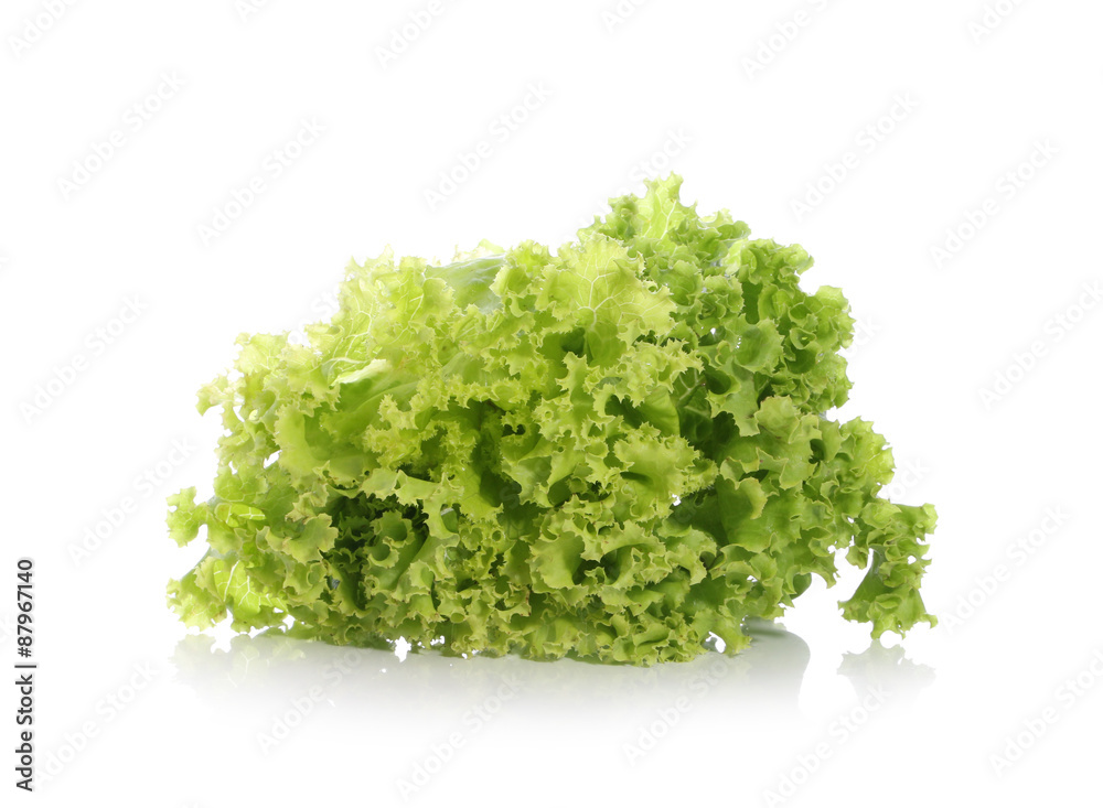 Green lettuce vegetables isolated on white background Green lettuce vegetables isolated on white background