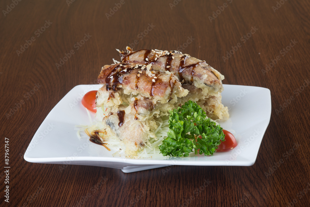 japanese cuisine. unagi or eel on the background japanese cuisine. unagi or eel on the background