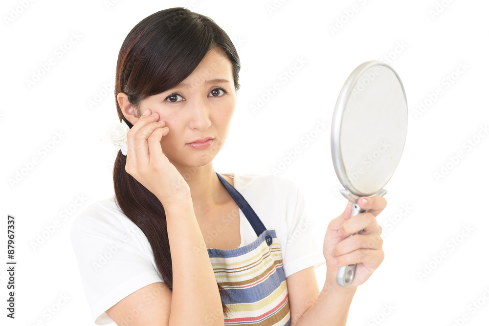 憂鬱な表情の女性 憂鬱な表情の女性