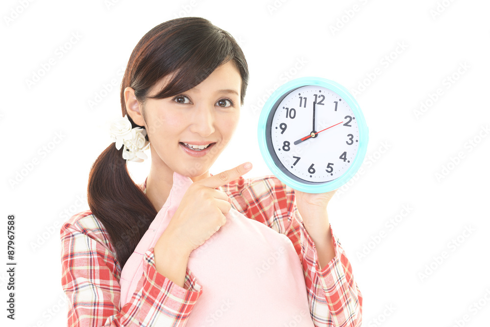 パジャマ姿の女性
