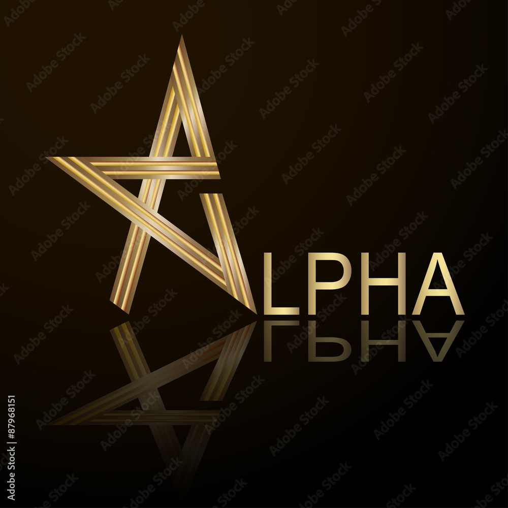 Alpha letter stylized vector, Letter of the alphabet, Vector illustration. Sign, logo, symbol, icon, graphic. Alpha letter stylized vector, Letter of the alphabet, Vector illustration. Sign, logo, symbol, icon, graphic.