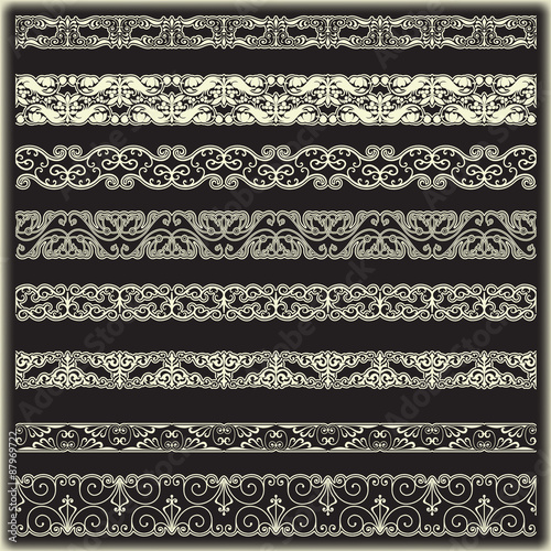 Vintage border set for design 